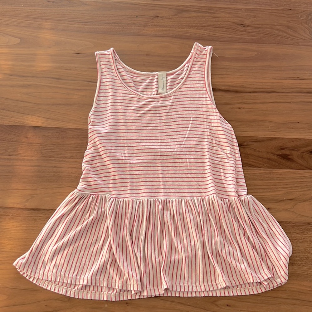 Pink and white tank